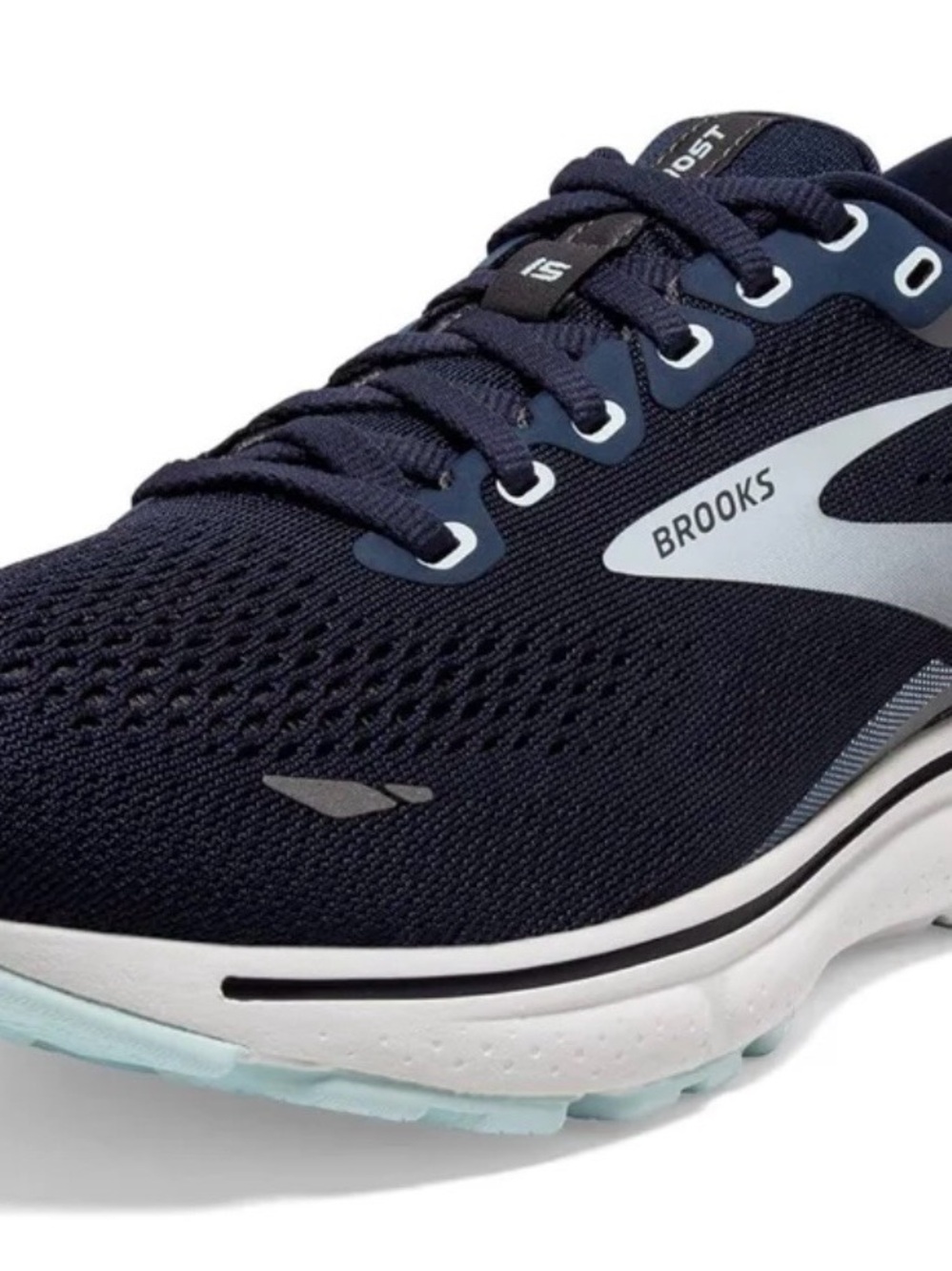 Brooks  Ghost 15 Women’s Navy Running Shoe Peacoat/Pearl/Salt Air Sz 9.5 W
